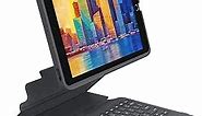 ZAGG - Pro Keys Wireless Keyboard with Trackpad and Detachable Case - Compatible with The Apple iPad 9th Gen 10.2", iPad 10.2" Pro - Charcoal