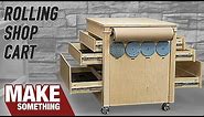 How to Make a Rolling Woodworking Shop Cart // Infeed Table and Sanding Station