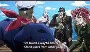 Jotaro finds the enemy stand user