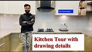 Kitchen Tour With Full Drawings Details (3D, Plan, Working Drawing)