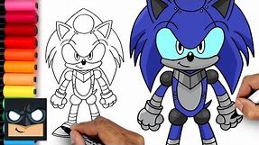 How To Draw Cyborg Sonic | Sonic Boom