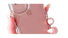 Qokey for iPhone 8 Case,iPhone 7 Case,iPhone SE Case 4.7 inch 2022/2020 Cute Clear Love Case Frame Wavy Edge Transparent Full Protective Soft TPU Shockproof Phone Cover for Women Girls,Pink