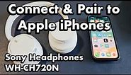 Sony Headphones WH-CH720N: How to Connect & Pair to iPhones (via Bluetooth)