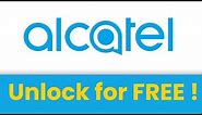 🔓 How to UNLOCK Alcatel phone for FREE 🔓 SIM unlock code Alcatel
