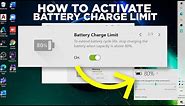How to OPEN/ ACTIVATE BATTERY CHARGE LIMIT IN ANY ACER LAPTOP