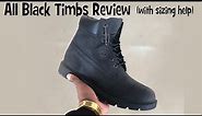All Black Timbs Review with Sizing Help and Advice