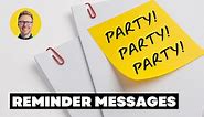 Party Reminder Messages: The 3 You MUST Send