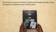 Ultra Pro 9 Pocket Pages Platinum Series 100 Pages of Card Sleeves for Trading Card Binder, Baseball Card Binder, Pokemon Card Sleeves and Baseball Card Sleeves
