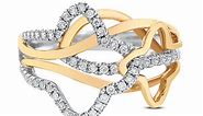 DIAMOND COUTURE 14KT Two Tone Gold 0.43cttw Round Cut (I-J Color, I1-I2 Clarity) Ring, Size 7