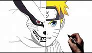 How To Draw Naruto/Kurama | Step By Step | Naruto