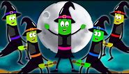 Five Little Witches Scary Nursery Rhymes For Kids | Halloween Songs For Children & Toddlers