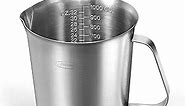 Measuring Cup, Newness Stainless Steel Measuring Cup with Marking with Handle, 32 Ounces (1.0 Liter, 4 Cup)