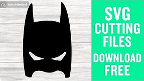 Batman Mask Svg Free Cut File for Cricut