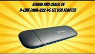 Review and usage of D-LINK DWM-222 4G LTE USB Adapter
