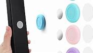 WALLFID 4 Pack N52 High Magnetic Remote Control Holder Wall Mount Holders Hole-Free Phone Charging Organizer Storage Containers for Home Office School Supply Storage(Macaron Color Enhanced Version)