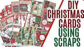 Making Christmas Cards Using Scraps! Using Up Scraps to Make Christmas Cards! Scrap You Stash