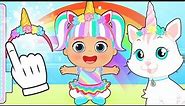 BABY LILY AND KIRA THE CAT 😻 Dress up as Unicorns 🦄 Educational Cartoons