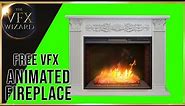 Fireplace Animated FREE effect [The VFX Wizard] Green Screen fireplace MODEL 4