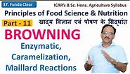 Browning Reactions in Food | Maillard Reaction | Enzymatic Browning | Caramelization | SK Sharma