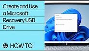 Creating and Using a Microsoft Recovery USB Drive | HP Computers | HP Support