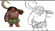 How to Draw Maui from Disney's Moana - Preview