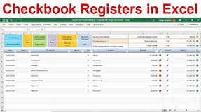 Checkbook App: Balance & Reconcile Bank Account in Excel Registers Spreadsheet Template for Finances