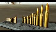 Ammunition Comparison - .22 LR to 14,5x114 mm & 20 mm Vulcan!! - Modeled in Autodesk Inventor