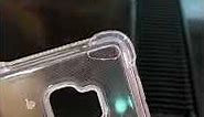 Air bubble in liquid glitter phone case