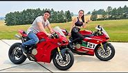 First Ride with My Girlfriend on Her new Panigale V2 Bayliss!!!