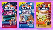 NEW Elmer’s Slime Kit Reviews!! Cosmic Shimmer, Fluffy, and Butter Slime Kits!!