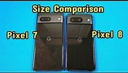 Phone Size Comparison - Pixel 7 versus Pixel 8