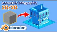 Create a 2D/3D ISOMETRIC Infographic Animation In Blender | Tutorial