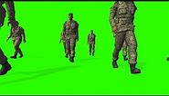 Soldiers Walking #1 / Green Screen - Chroma Key