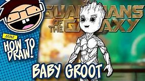 How to Draw BABY GROOT (Guardians of the Galaxy Vol. 2) | Narrated Easy Step-by-Step Tutorial