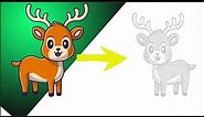 Cute DEER made from texting letter | TEXT ART CRAFTS