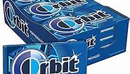 ORBIT Peppermint Sugar Free Chewing Gum, 12 Packs of 14-Pieces (168 Total Pieces)