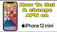 How to set and change APN on iPhone 12 Mini