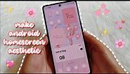 make your android homescreen aesthetic 🌸 pastel pink theme 🍨