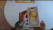 iPhone 15 Yellow unboxing