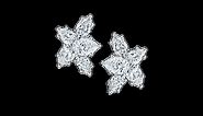 Winston Cluster Large Diamond Earrings | Harry Winston