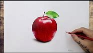 how to draw an apple, 3d art