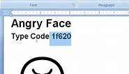 Angry Face Emoji in Ms Word #emoji #shorts #computerthecourse #msword