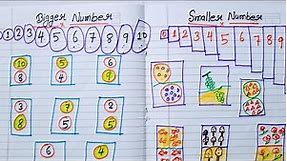 Big Numbers And Small Number l Worksheet Maths Bigger and Smaller बच्चों सीखो Big और Small Number