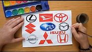 TOP 10 car logos from Japan - Toyota, Honda, Suzuki, Mitsubishi, Subaru, Nissan, Mazda ...etc.