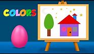 Learn Colors and Shapes with Coloring Pages - Colouring pages for Chiildren