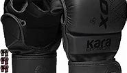 RDX MMA Gloves Sparring Grappling, Hybrid Open Palm Martial Arts Mitts Men Women, Maya Hide Leather Wrist Support, Cage Fighting Combat Sports Boxing Glove Training, Muay Thai, Punching Bag Kickboxing