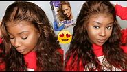 How To Dye 360 Lace Wig At Home | From Black to Golden Bronze | OMGHERHAIR