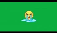 Crying Emoji - 😭 - Green Screen Video For Video Editing - Animated GIF