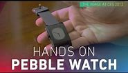Pebble smartwatch hands-on video