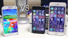 iPhone 6 vs iPhone 6 Plus vs Samsung Galaxy S5 - Full Comparison